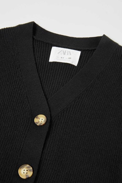 Czarny eleganckim kardigan sweter ZARA 11 12 lat 152