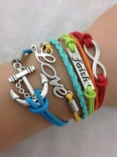 Conjunto de 4 pulseiras de amizade novas