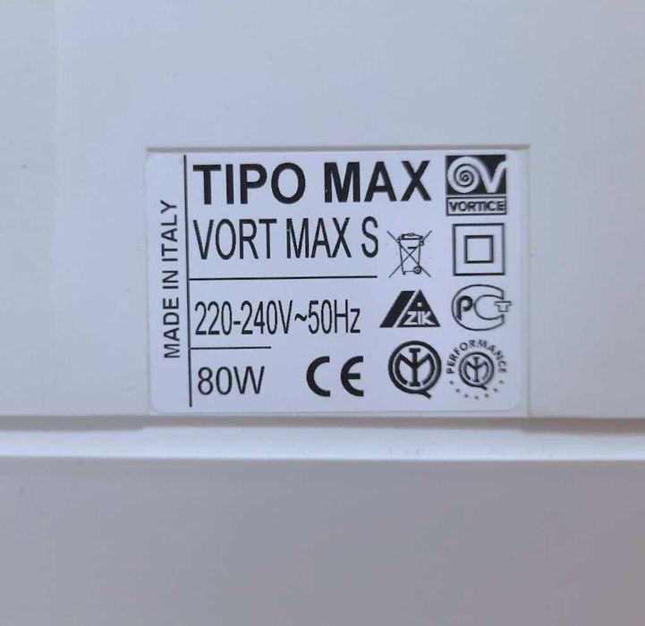 Вентилятор вытяжной Vortice Vort Max S, Италия, Новый