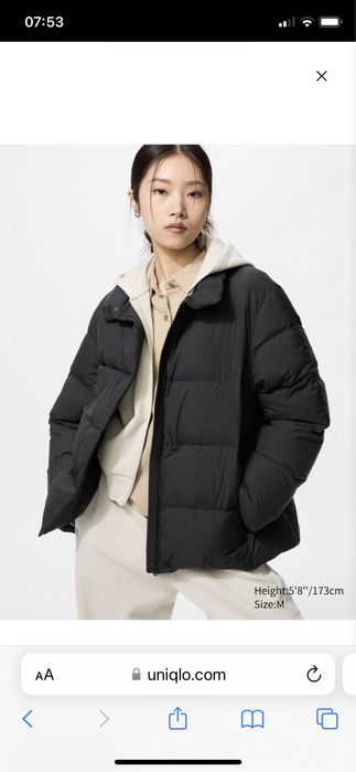 Uniqlo XS кокон куртка пуховик демісезонна
