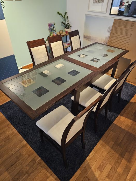 Mesa extensivel com cadeira