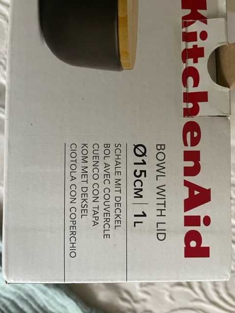 KITCHENAID Taça em grés + Tampa em bambu| 15cm | NOVO