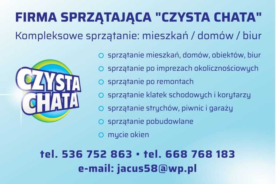 Usługi Sprzątające - Kompleksowe Sprzątanie. Pełen Zakres Usług