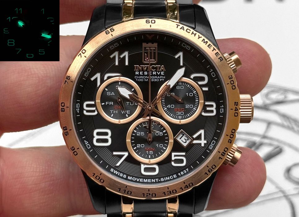 Годинник чоловічий Invicta Reserve JT Vantore 51262 Jason Taylor Limited Edition 46/99 48 мм Swiss Ronda Z60 Chronograph 100 МТ