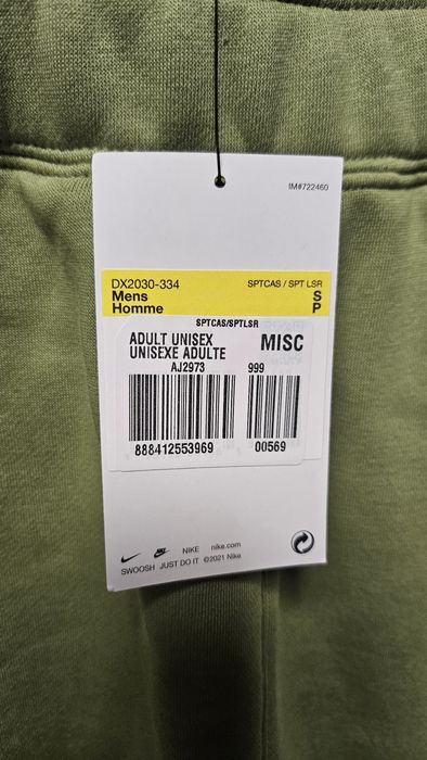 Nike spodnie s zielone meskie