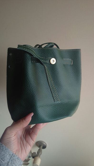 Mala Carteira Saco Mini Verde Escuro Nova