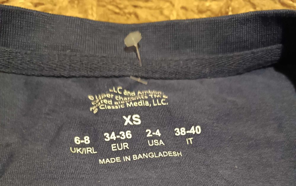 Granatowa długa tunika / krótka koszulka do spania  CASPER  EUR 34/36