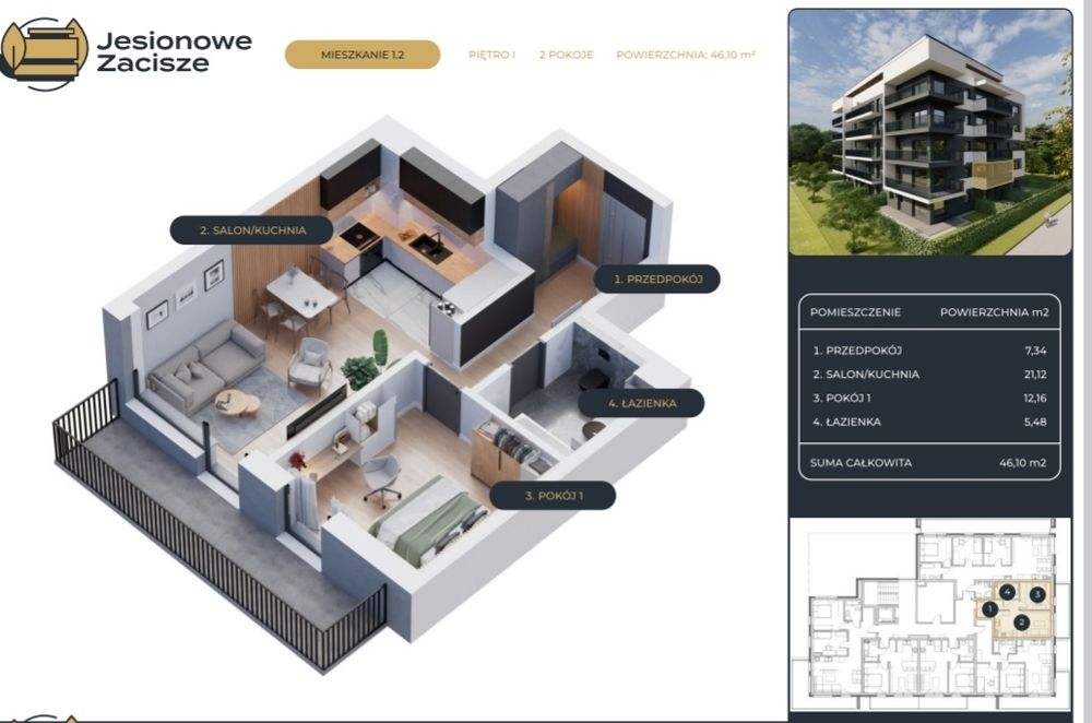 Mieszkanie na nowym osiedlu "Jesionowe Zacisze" - pierwszy budynek