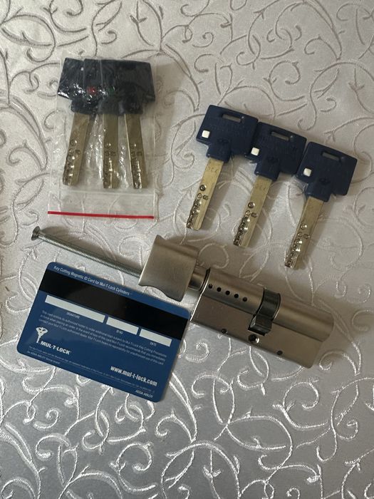 Замок Серцевина Циліндр MUL-T-LOCK MTL600/Interactive+ 70T (35*35T) нікель сатин Повний комплект Екстра високий захист від взлому і відкриття