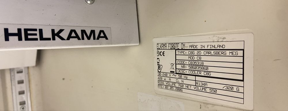 Regał Witryna chłodnicza Helkama 205 x 88 x 70 cm