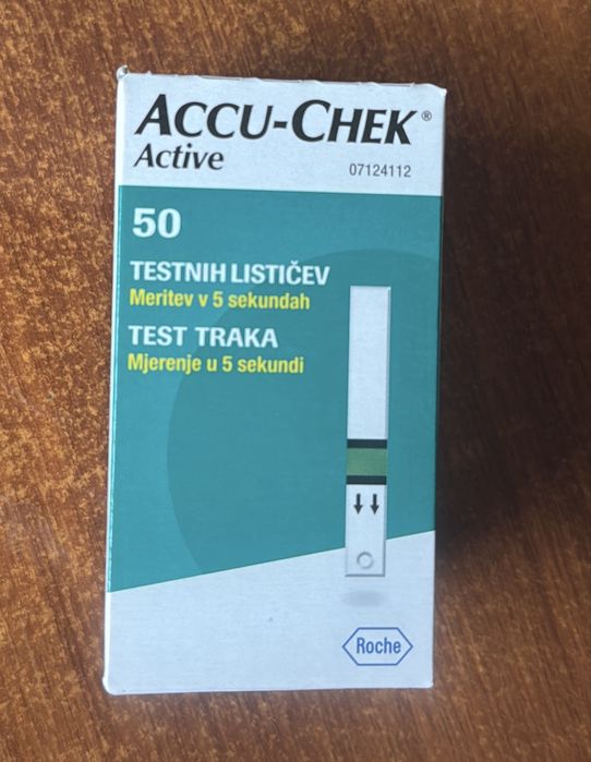 Тест смужки для вимірювання глюкози Акку Чек Актів