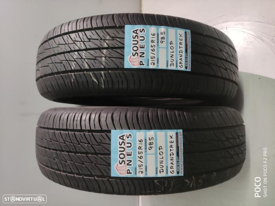 2 pneus semi novos 215-65r16 dunlop - oferta dos portes