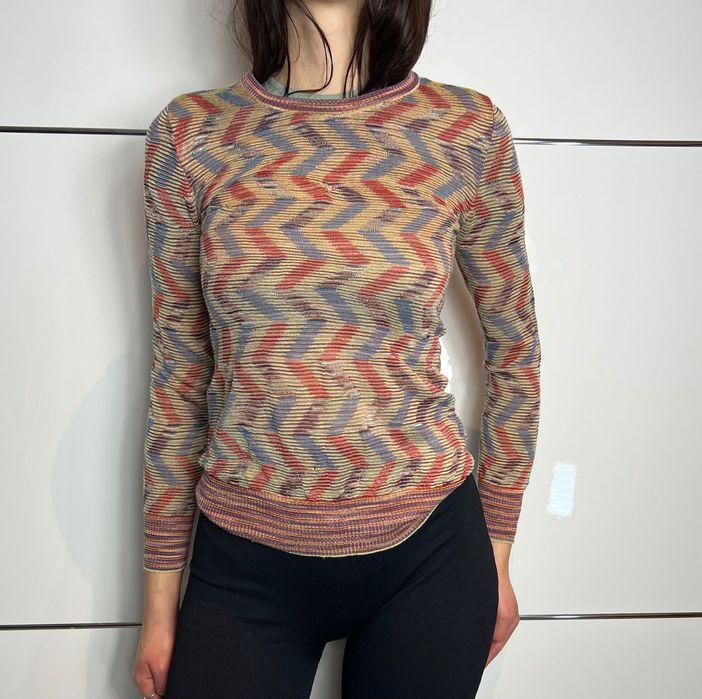 Sweter Missoni Kolorwy W Wzorki