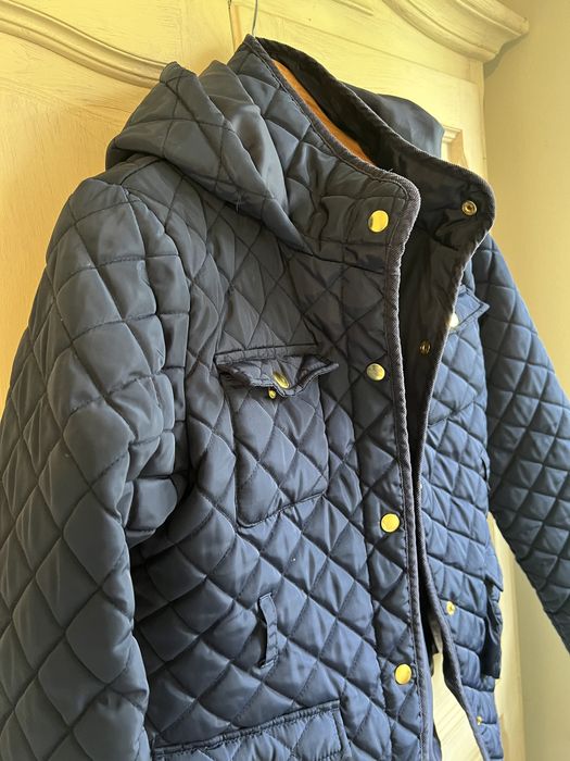 Przejsciowa Granatowa pikowana kurtka  15-16 lat