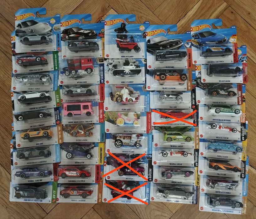 Hot Wheels Porsche 911 Audi Mustang Ferrari F40 Bentley KITT Civic
