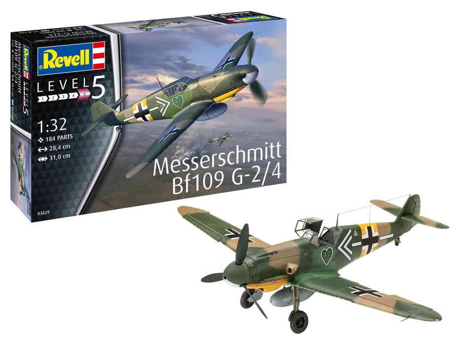 Model do sklejania SAMOLOT 1/32 Revell 03829 MESSERSCHMITT BF109G-2/4