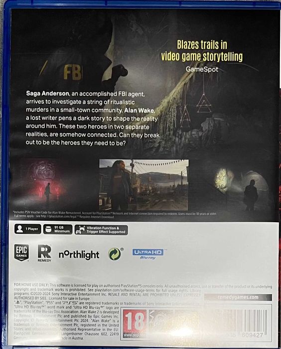 Alan Wake 2 Deluxe Edition PS5