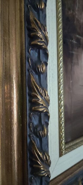 Antiga pintura a óleo