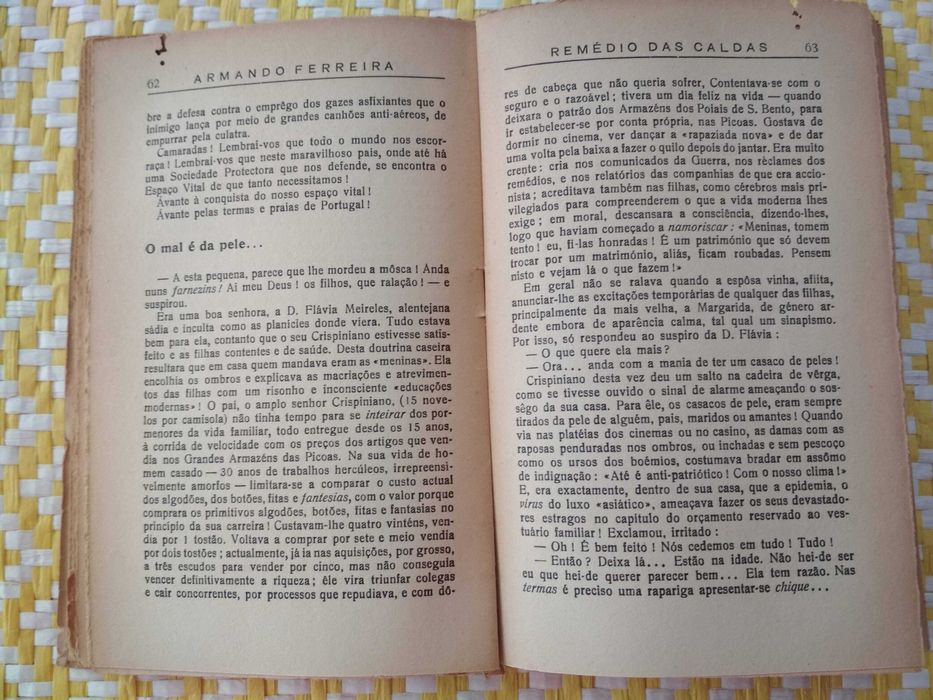 REMÉDIO DAS CALDAS
Novela Humorística e medicinal.
