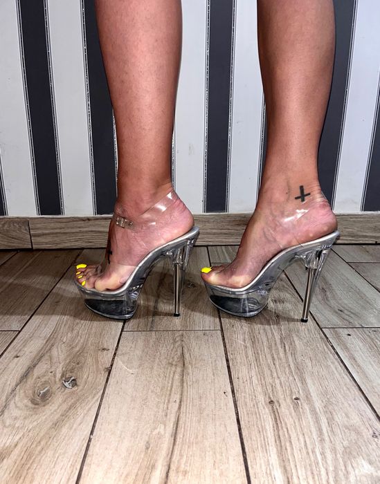 65/ OD RĘKI 40 buty szklanki gogo szpilki obcasy 15cm nowe sandały