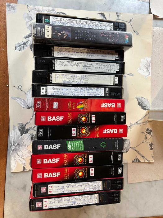 kasety VIDEO VHS ,nagrane 14 szt ,1 oryginał CELLINE DION