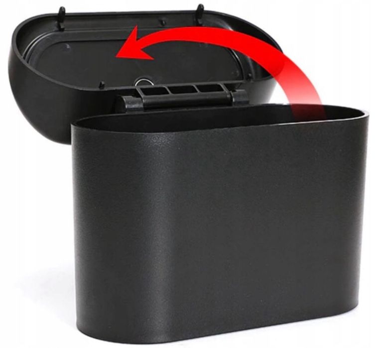 2x Kosz na śmieci samochodowy pojemnik z klapką