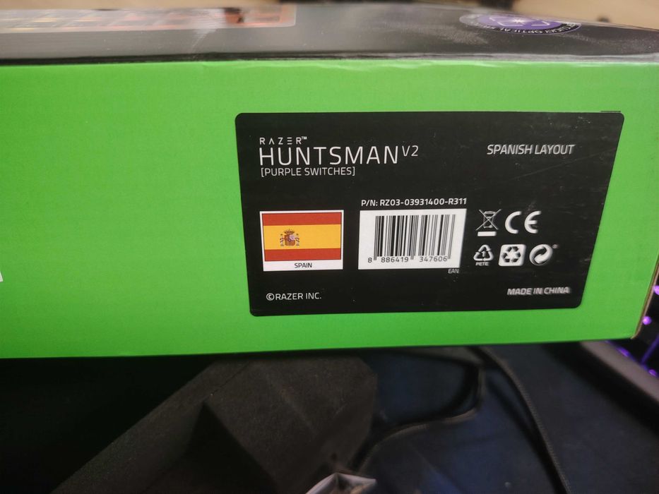 Vendo Teclado Gaming RAZER Huntsman V2 (Ótico - Espanhol - Preto)