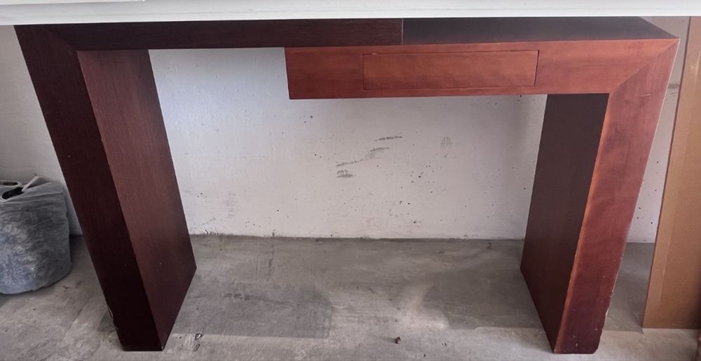 Consola / Aparador de Entrada com Gaveta – Design Moderno Bicolor
