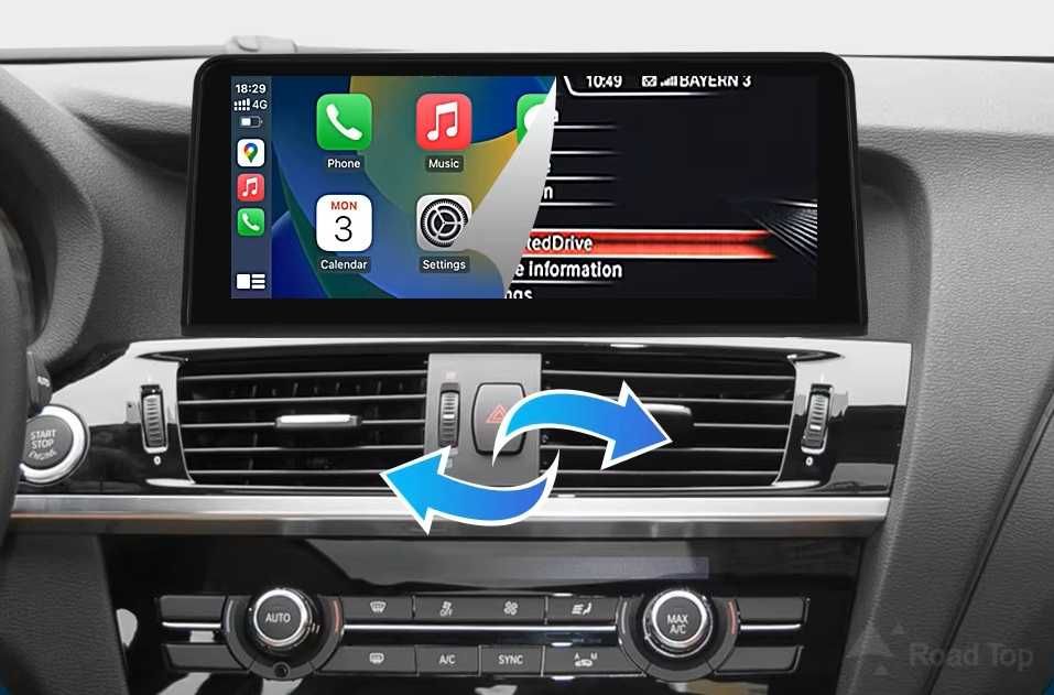 CarPlay Android Auto Radio DAB+ Android GPS WiFi 4G Nawigacja Bluetooth YouTube MP3 MP4 USB BMW X4 F26 Bose