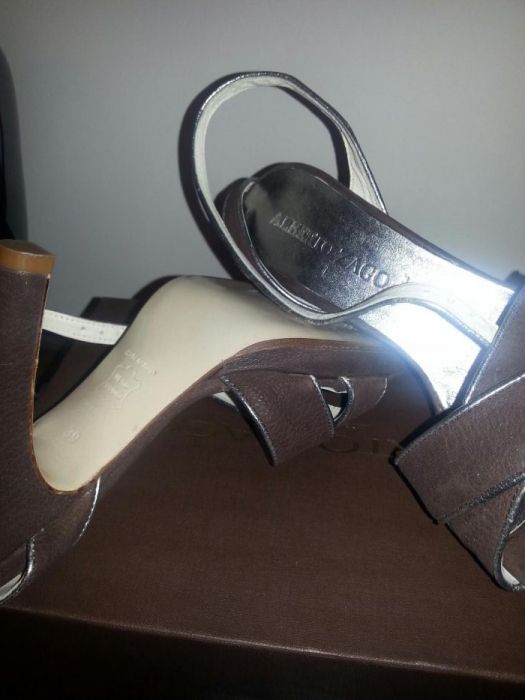 Sandały Alberto Zago, nowe rozmiar 39, ładny braz