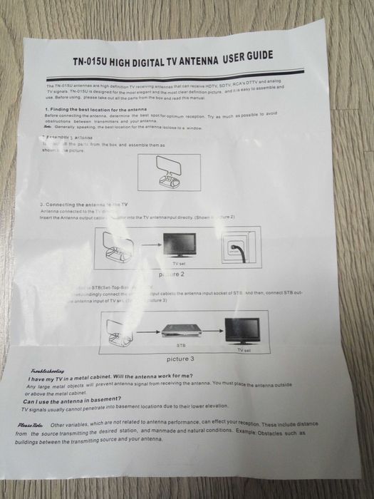 Продам телевизионную антенну TN-015U