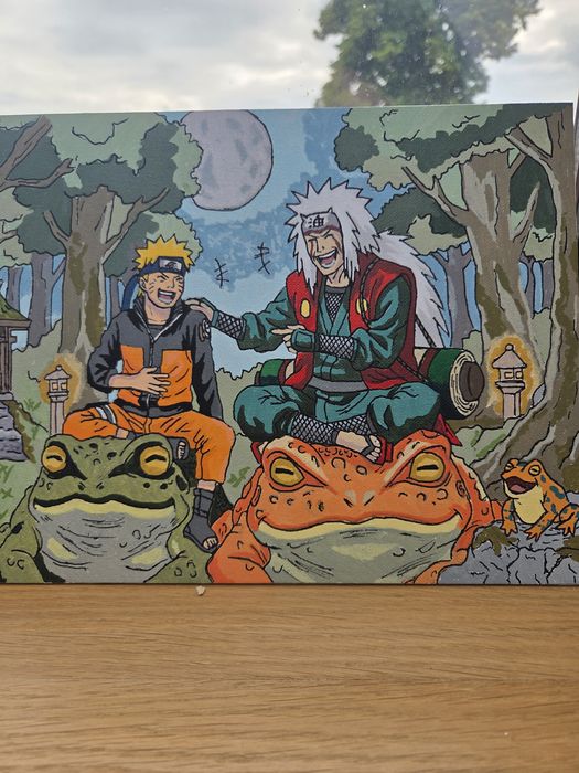 Naruto&Jiraiya - ręcznie wykonany obraz UNIKAT 1/1