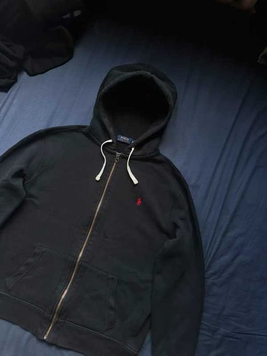 Polo Ralph Lauren Bluza Full Zip Hoodie Black Logo M/L