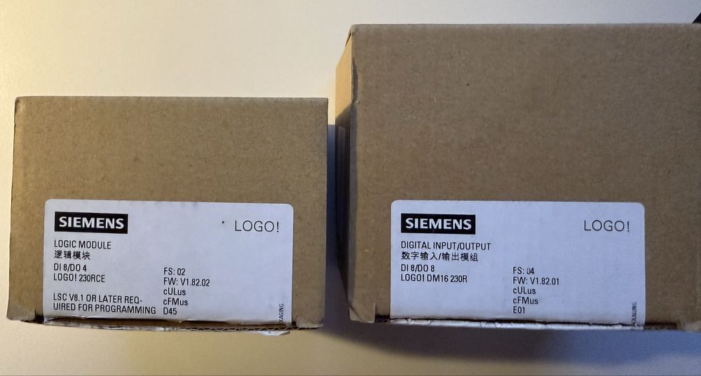 Siemens 6ED1052-1FB08-0BA0 Логічний модуль LOGO 8 Basic 230RCE,  Siemens 6ED1055-1FB10-0BA2 модуль розширення LOGO DM16 230R