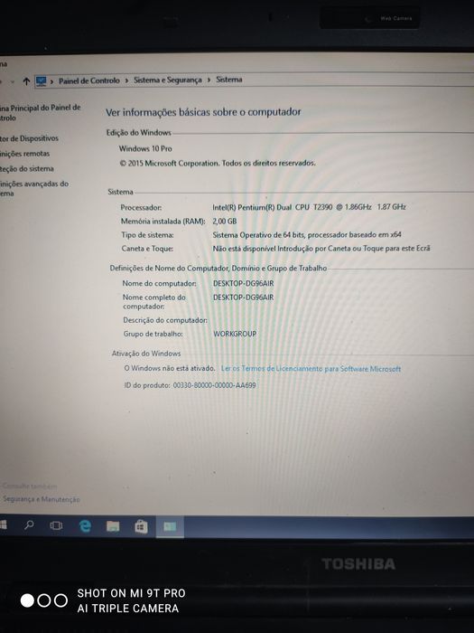 portátil Toshiba L 300