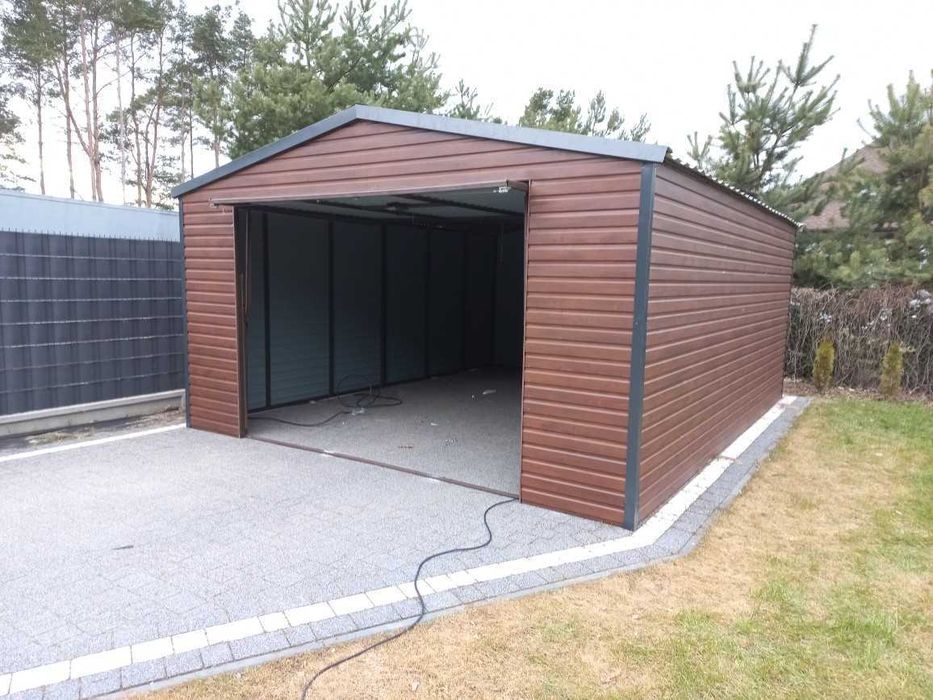 Garaż kolor DREWNOPODOBNY PREMIUM 4x5 6x5 wzmocniony na wymiar