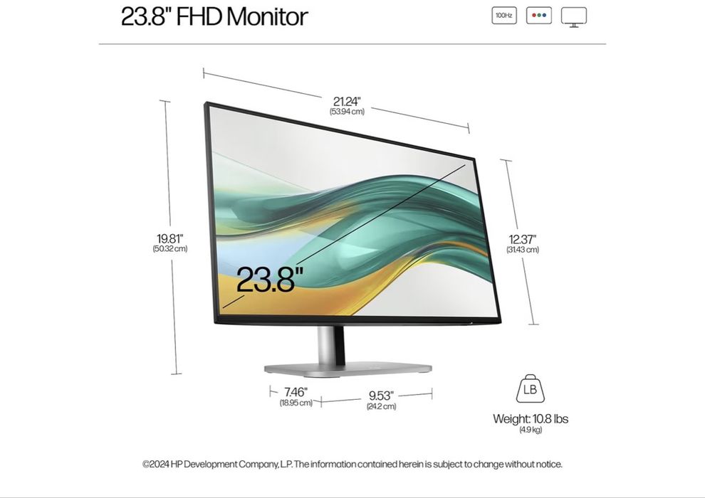 Monitor HP series 5 Pro 524pf 24 polegadas - novo selado491932118449530883