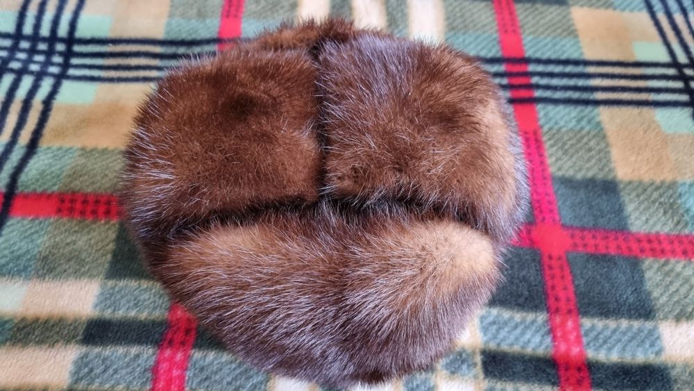 Норковая шапка ушанка обманка