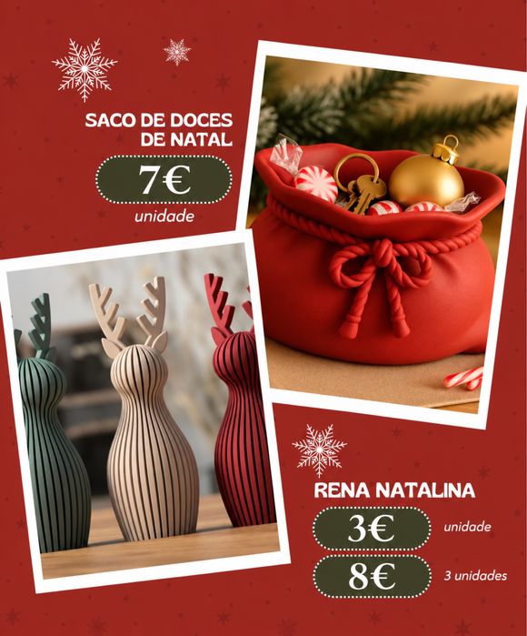 Enfeites Natal 3d