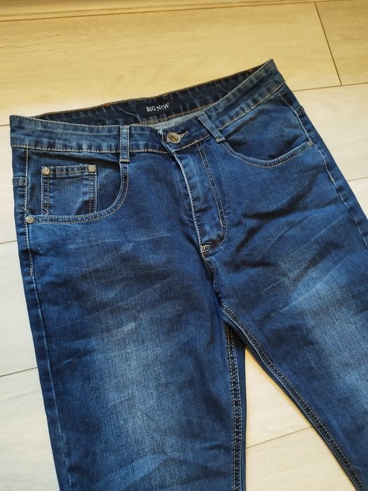 Jeansy męskie rozmiar 33, spodnie granatowe