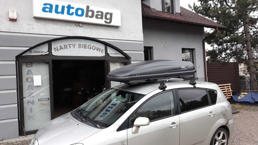 Okazja. Box dachowy  Traxer 8.6, bardzo pojemny 530 litrów, 215 cm długości