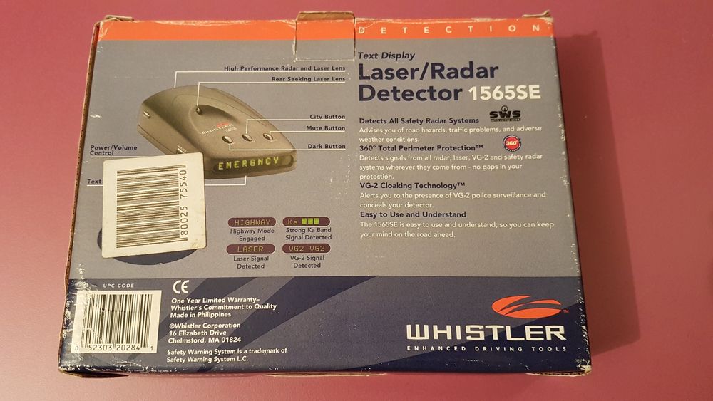Detector de Radar a Laser Whistler 1565SE