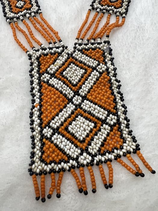 Naszyjnik koraliki Loom Biblata 70s vintage etniczny etno handmade 20