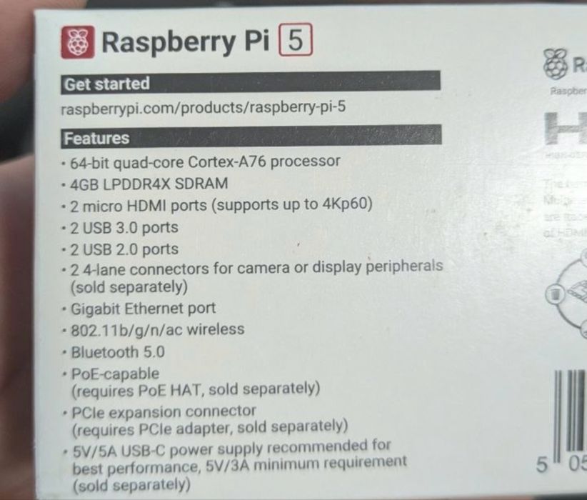 Raspberry Pi 5  4GB + кулер