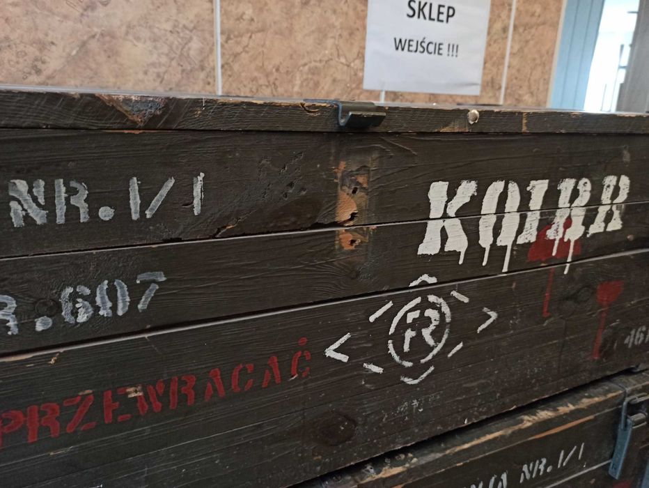 Skrzynia wojskowa drewniana 120 x 41 x 34 długa