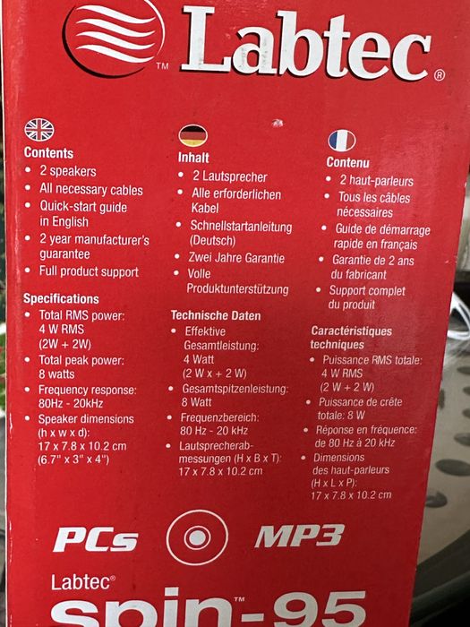 Colunas Stereo Labtec spin - 95