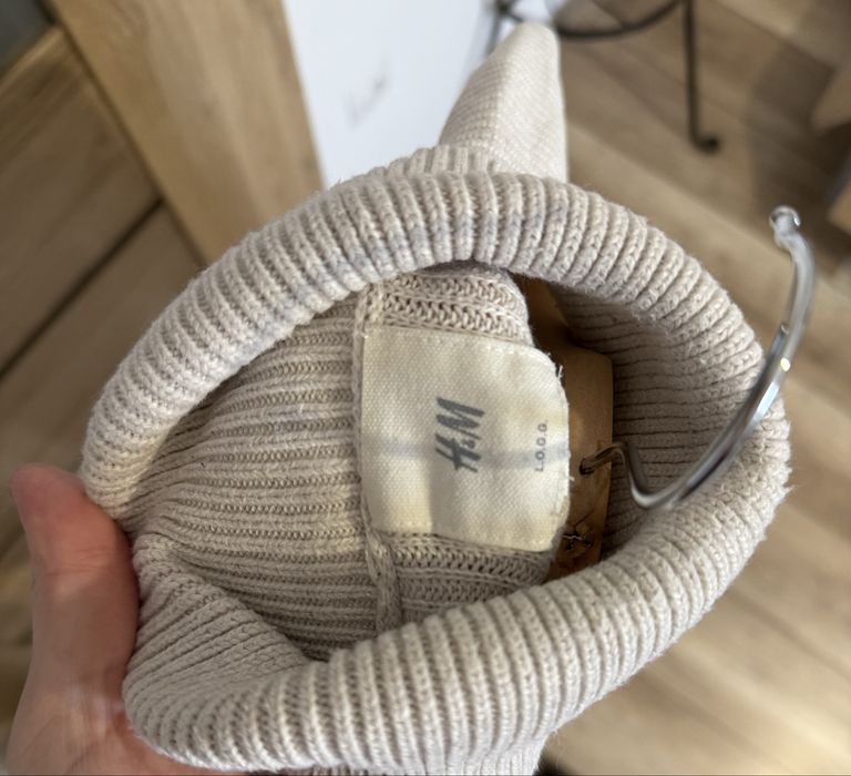 Sweter beżowy H&M L.O.G.G. golf XS