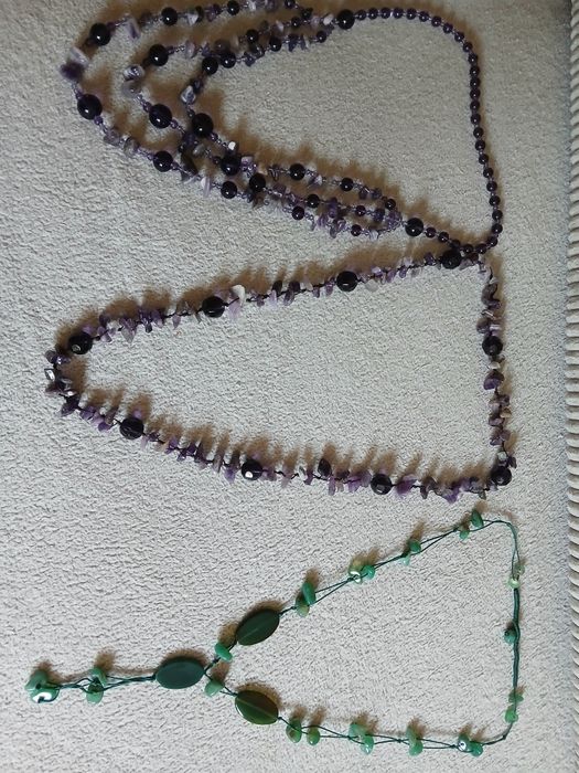 Naszyjnik ametyst ,piękny,solidny ,ciężki 3xOkazja!