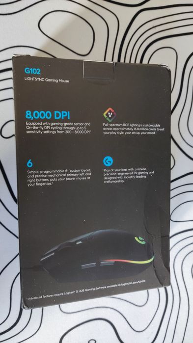 Игровая мышь Logitech G102 Lightsync (Black)