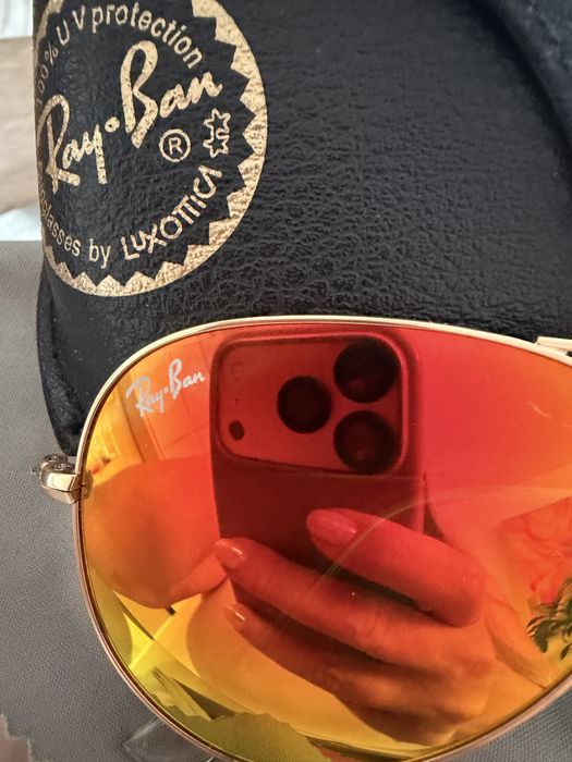 Okulary Ray Ban pomarańczowe